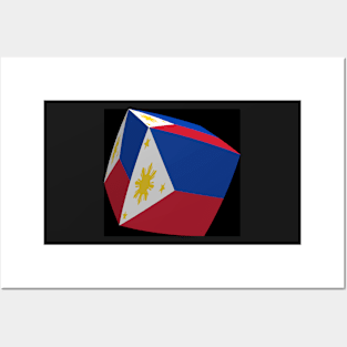 Philippines Flag cubed. Posters and Art